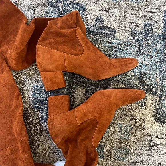 Maje Suede Over the Knee Sock Boot - Picture 6 of 12